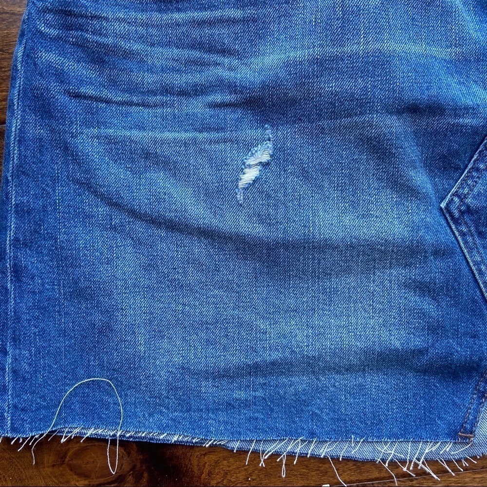 Madewell cutout denim a-line mini skirt NWT 33” - Picture 6 of 11